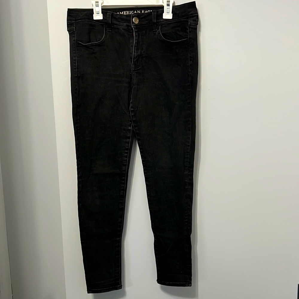 Women’s American Eagle Outfitters super super stretch X jegging black jeans